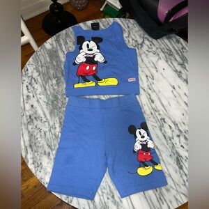Disney Blue and Red Mickey Mouse Kids Matching Set